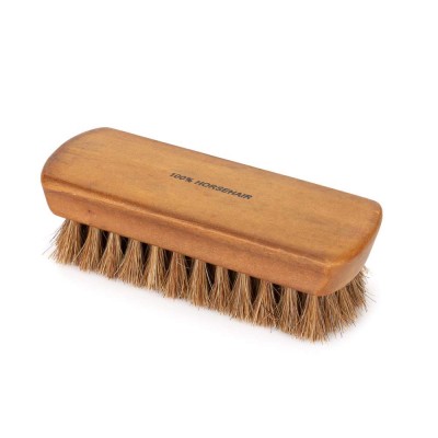 2018 amazon hot sales Wood shoe cleaner brush with horse hair