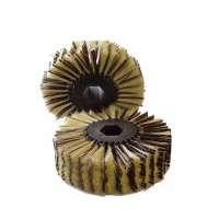 Wood polishing roller brush with sisal tampico strip and sander paper